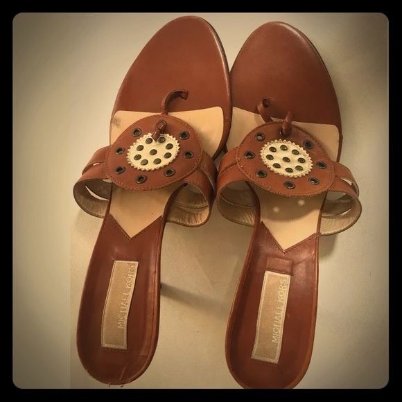 Michael Kors Shoes - Michael Kors Made in Italy Leather Sandals Heels